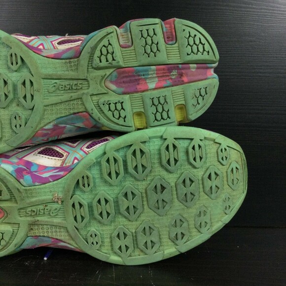 Asics Gel-Frantic 7 -Women's Sz 9.5- White/Colorful Running Jogging Shoes- T3A6Q - Picture 10 of 11